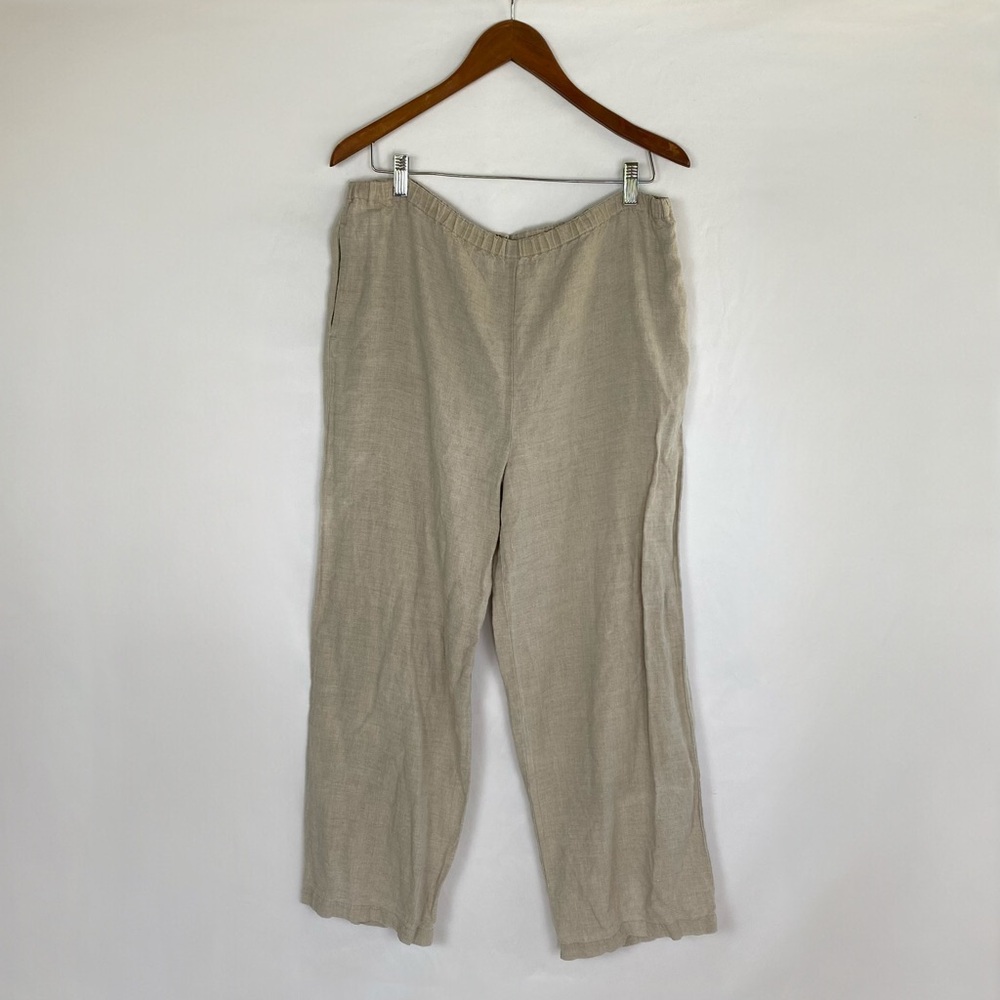 SMITH & HAWKEN 100% Linen Straight Leg Casual Relaxed Fit‎ Pants Trouser Size S